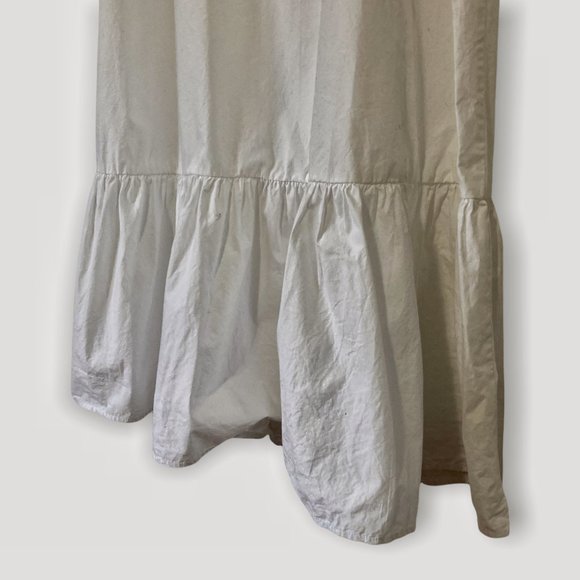 OAK + FORT 6308 Puff Sleeve White Midi Dress Size XS - Picture 6 of 9